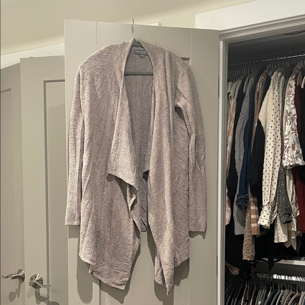 Barefoot Dreams Soft Gray Brown Cardigan